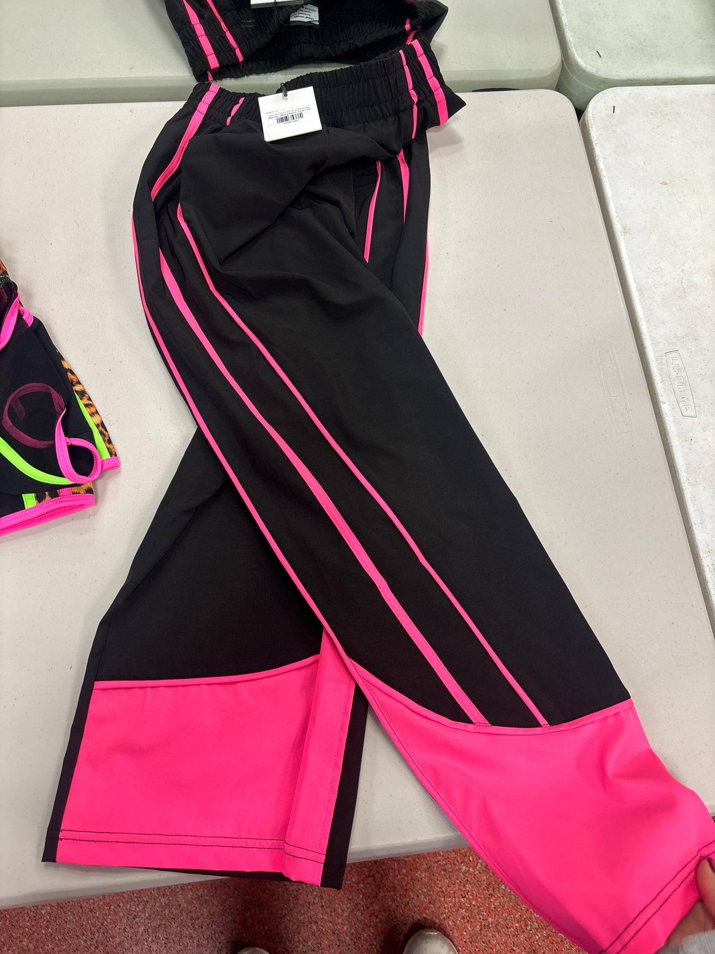 BLACK AND NEON - KYA TRACK PANTS