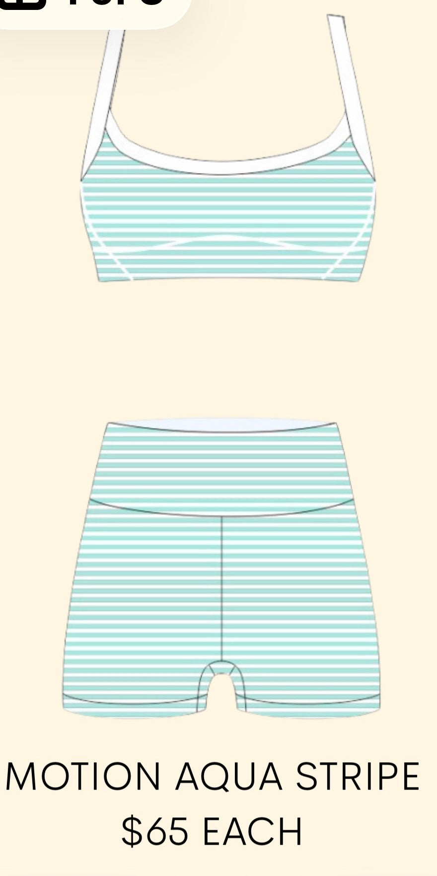 AQUA STRIPE TOP