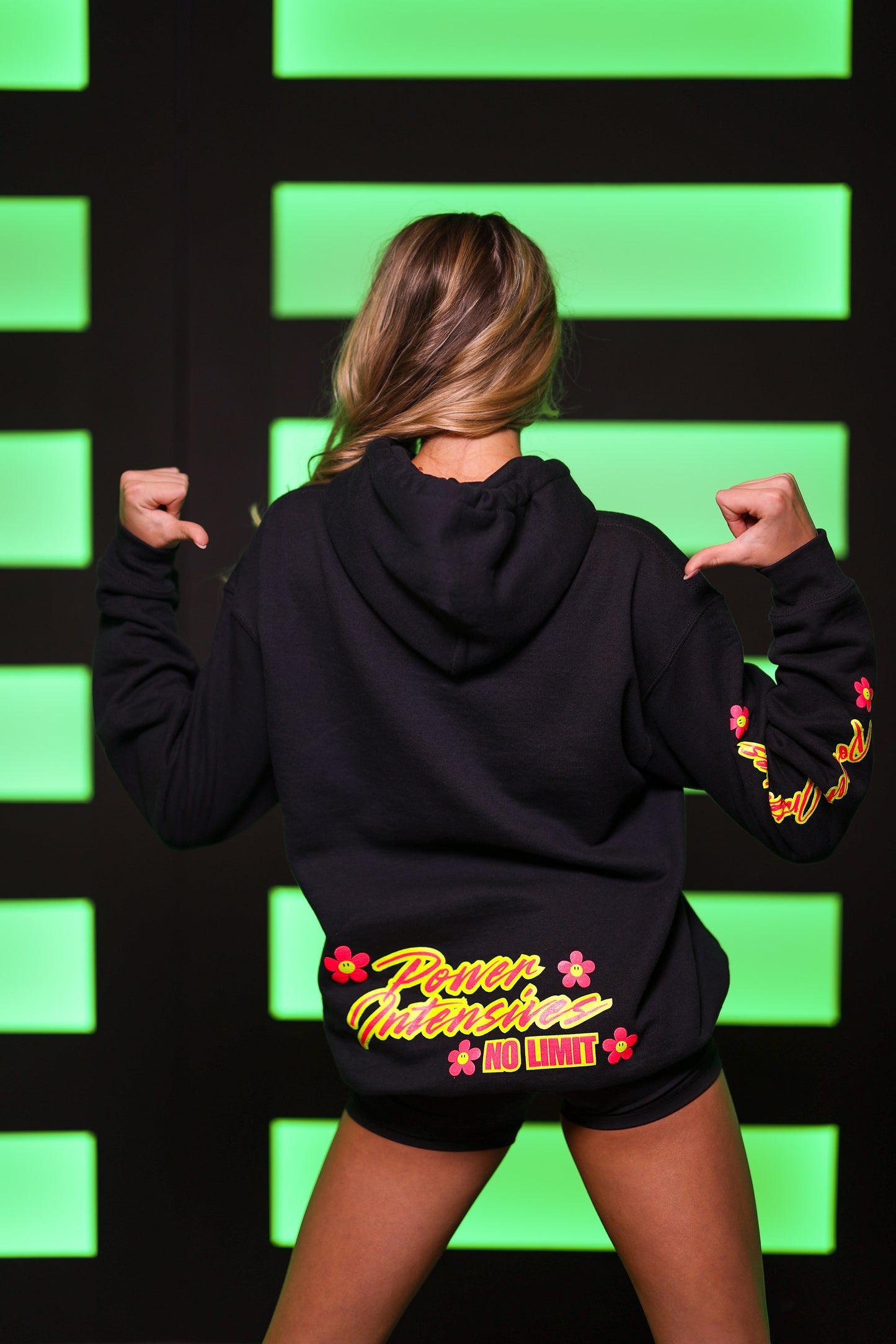 ADULT BRAND NEW "NO LIMIT" NEON BLACK HOODIE