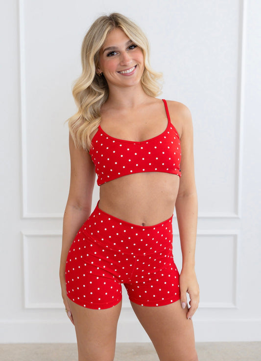 BELLA RED AND WHITE POLKA DOT SHORTS