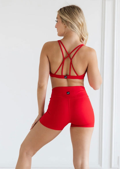 CORE SHORT IN RUBY RED