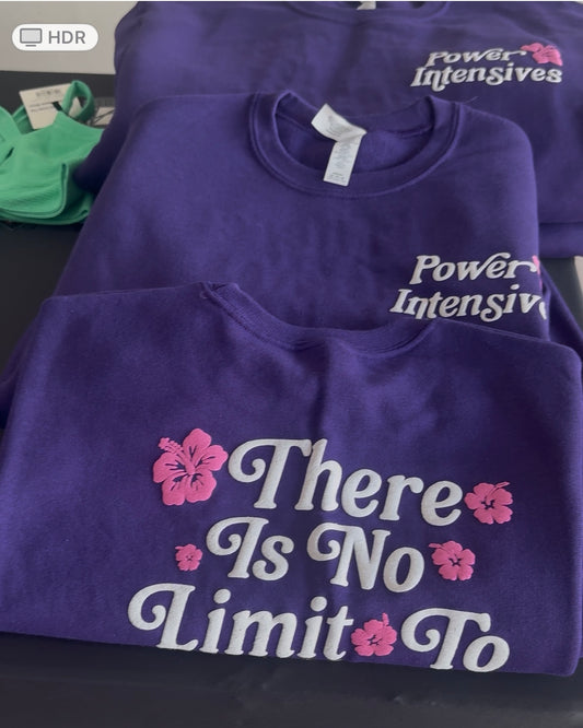 PURPLE AND PINK "NO LIMIT" SWEATSHIRTS