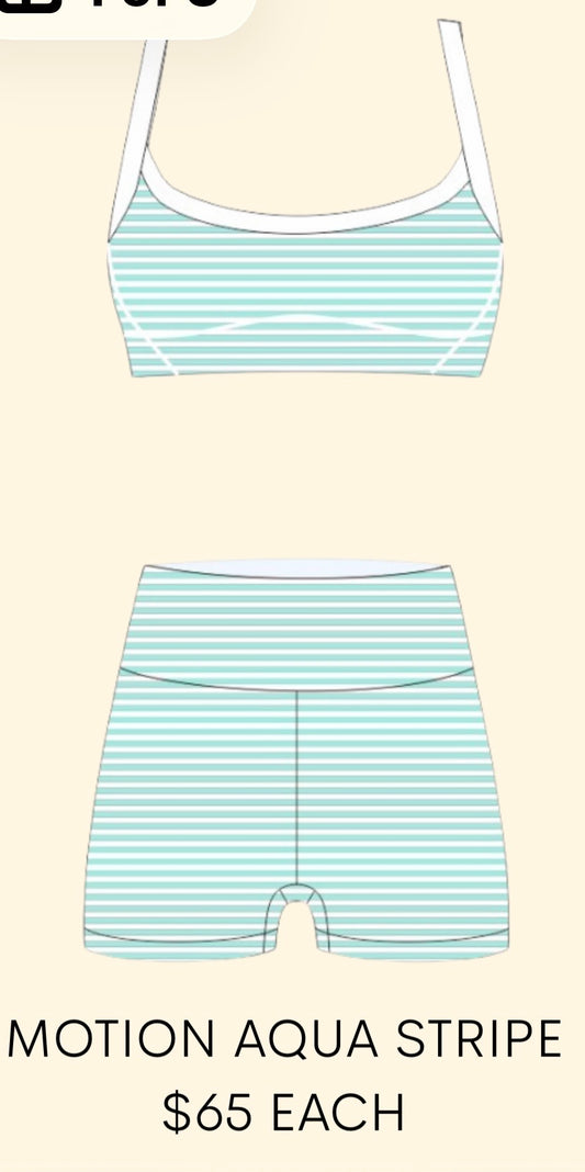 AQUA STRIPE TOP