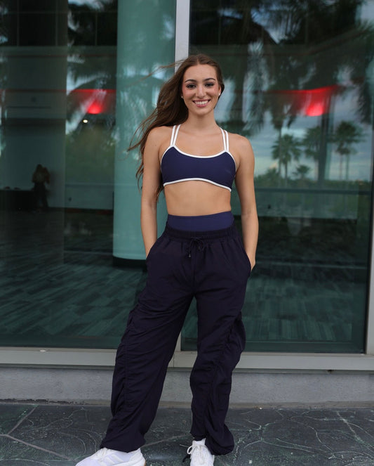 NAVY LA DANCE DESIGN PANTS
