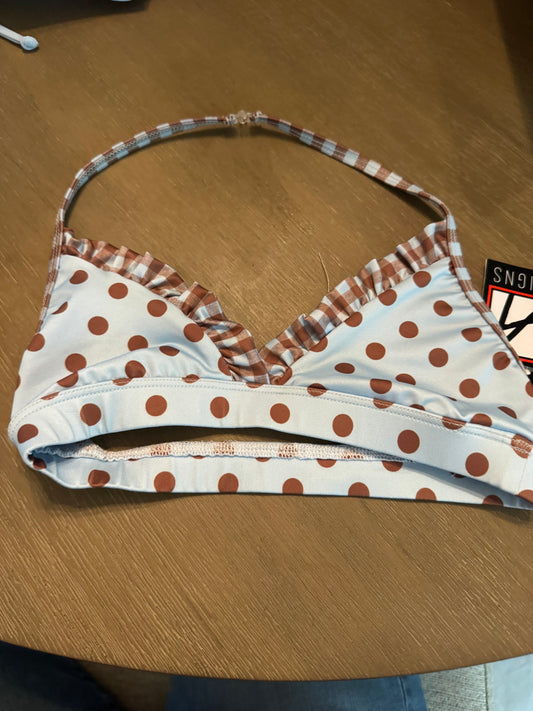 MALIBU DOTS BROWN AND BLUE