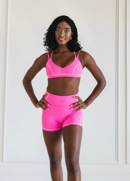 NEON PINK AND WHITE TOP