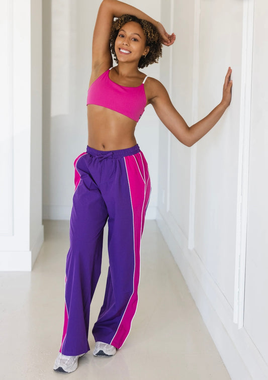 AVENUE TRACK PANT - PURPLE FLORA
